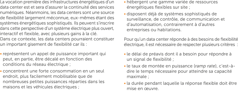 La vocation premi re des infrastructures nerg tiques d’un data center est et sera d’assurer la continuit  des servic...