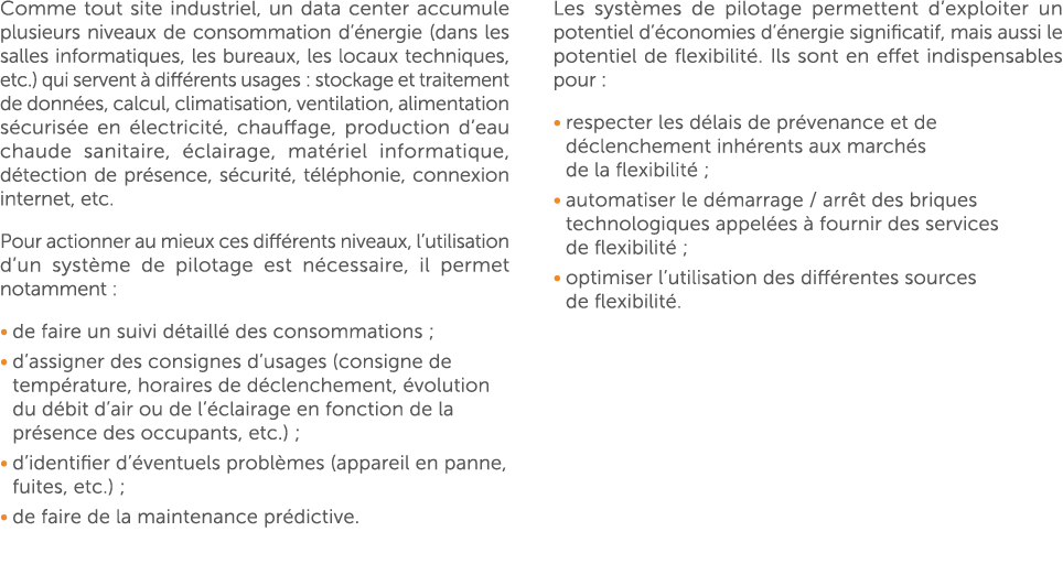 Comme tout site industriel, un data center accumule plusieurs niveaux de consommation d’ nergie (dans les salles info...
