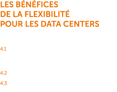 Les b n fices de la flexibilit pour les data centers 4.1 R duction des d lais et des co ts de raccordement au r seau...