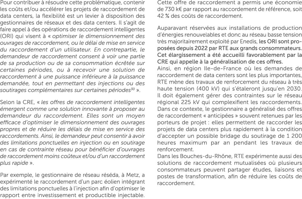 Pour contribuer  r soudre cette probl matique, contenir les co ts et/ou acc l rer les projets de raccordement de dat...