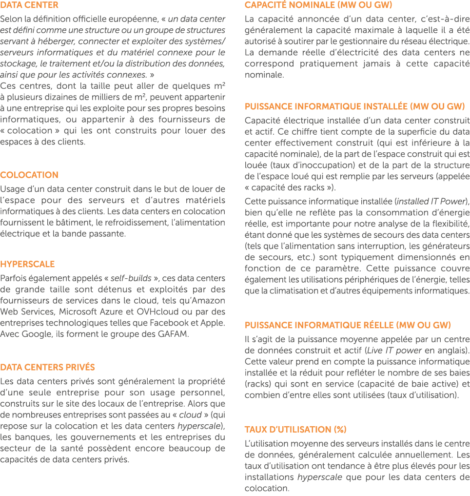 Data center Selon la d finition officielle europ enne, « un data center est d fini comme une structure ou un groupe d...
