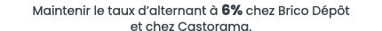 Maintenir le taux d alternant   6% chez Brico D p t et chez Castorama 