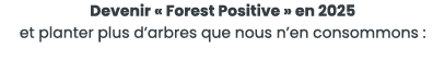 Devenir   Forest Positive   en 2025 et planter plus d arbres que nous n en consommons :
