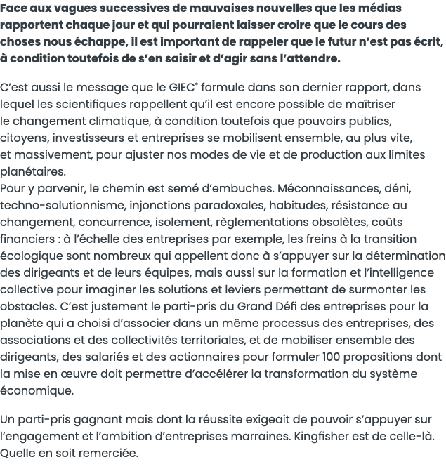 Face aux vagues successives de mauvaises nouvelles que les m dias rapportent chaque jour et qui pourraient laisser cr   