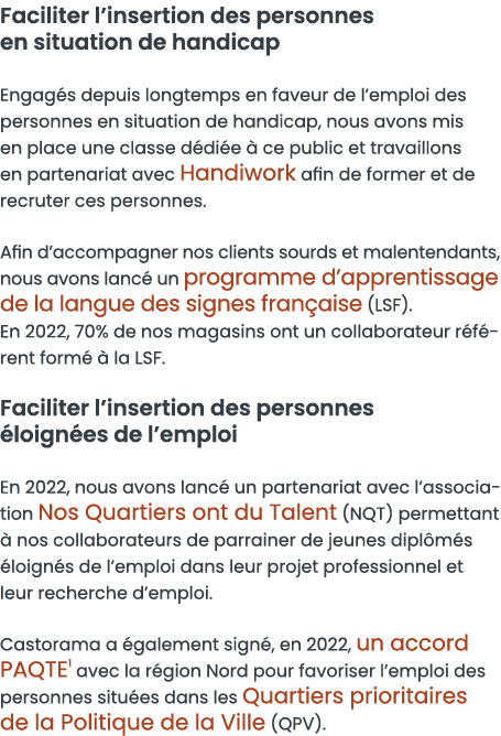 Faciliter l insertion des personnes en situation de handicap Engag s depuis longtemps en faveur de l emploi des perso   
