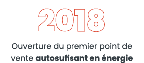 2018 Ouverture du premier point de vente autosufisant en  nergie