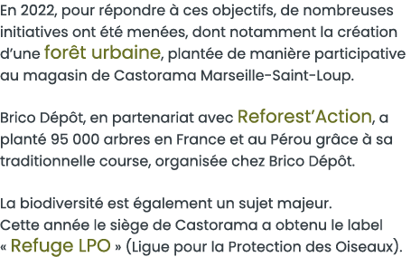 En 2022, pour r pondre   ces objectifs, de nombreuses initiatives ont  t  men es, dont notamment la cr ation d une fo   